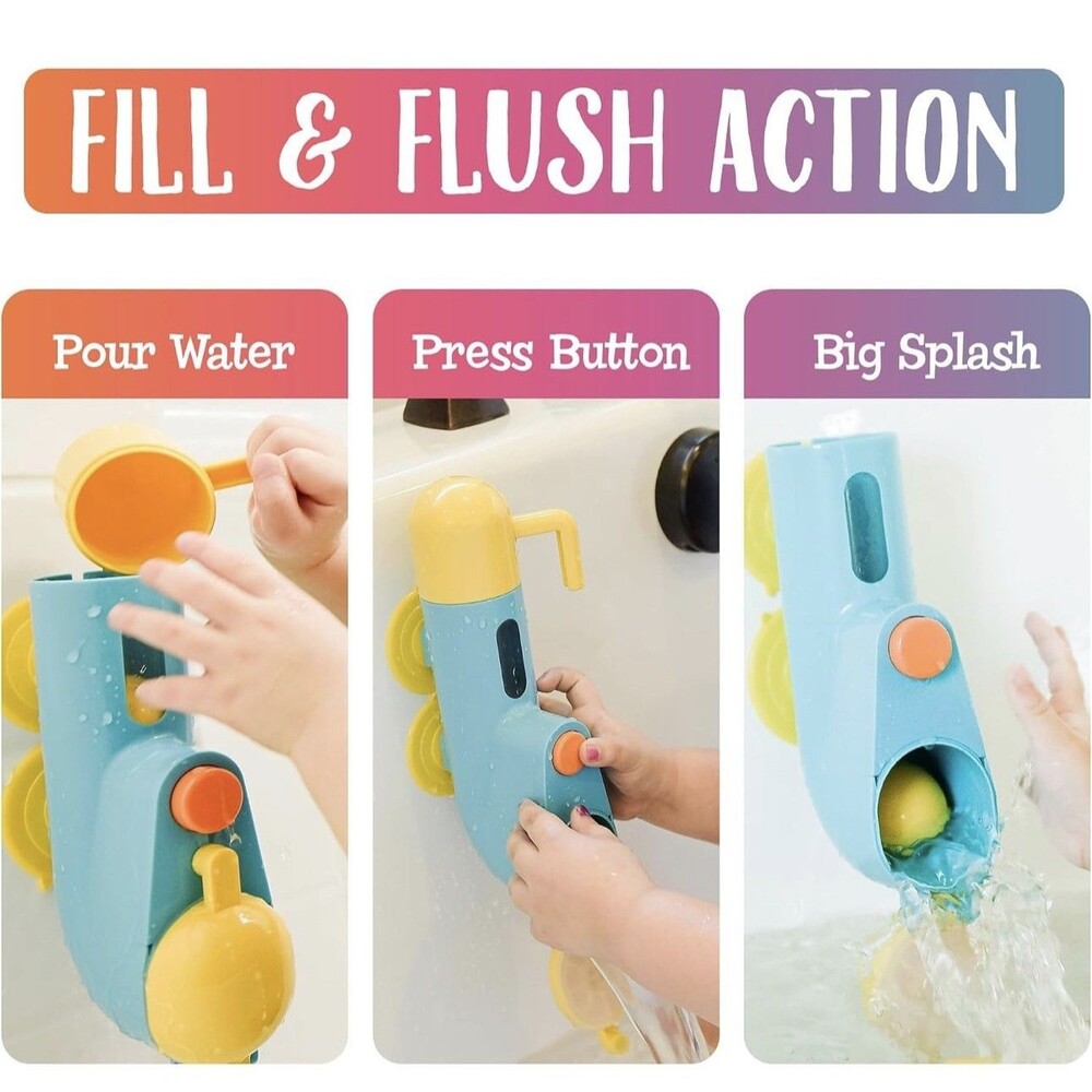 Fill N' Splash Submarine Bath Toy - Bath Toys for Toddlers 1-3 - 4 - 5 Years ...